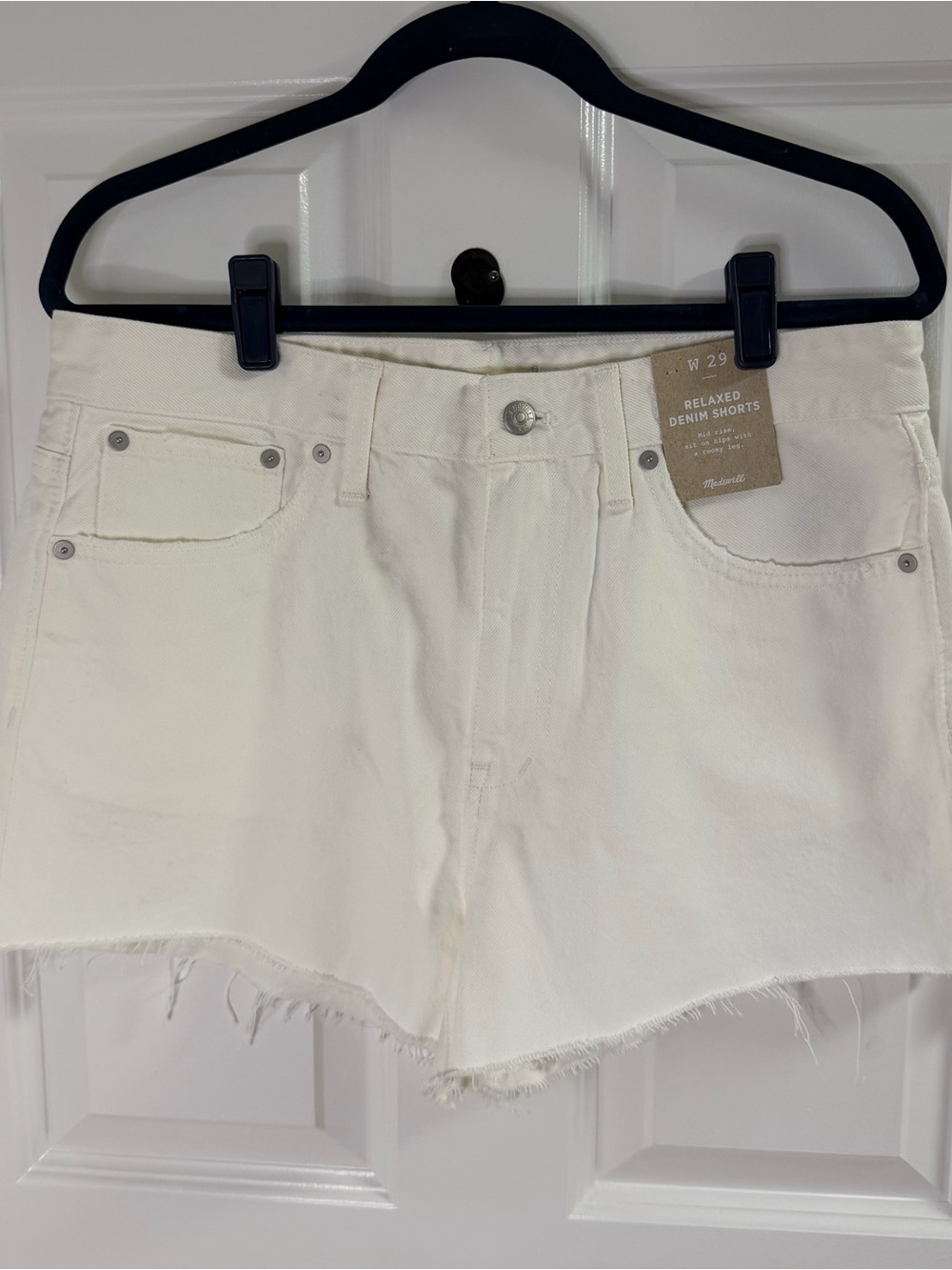 Madewell White Denim Shorts 29